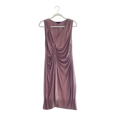 GAP Women’s Dusty Rose Sleeveless Ruched Midi Dress. Size L