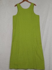 Kathie Lee Midi Dress Womens Green Sleeveless Linen Blend Pockets Casual Beachy
