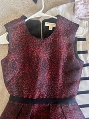 Burberry Women&rsquo;s red black Jacquard Dress Vintage , Size 4
