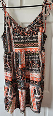 Pep&Co size 14 ladies strappy sleeveless dress multicoloured knee length