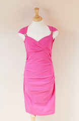 Y2K Le Chateau Pink Bodycon Cocktail Dress