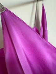 DAVID KOMA Feather-trimmed asymmetric gown UK8/IT40/FR36