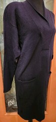 Vintage Helen Hsu New York Size M Navy Sweater Dress Hand-Loomed NWT