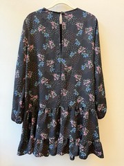Topshop Floral Hearts Stars Ruffle Mini Dress Sleeves Travel Wedding