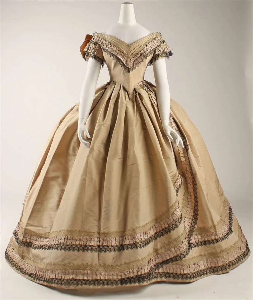 1850s Dress Civil War Everyday Dress Victorian Edwardian Costume Dress Vintage