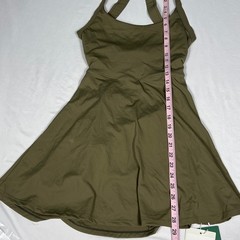 Halara SoftlyZero™ Airy Backless Twisted Active Dress Easy Peezy Olive Green XS