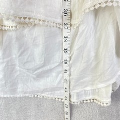 Lucky Brand Boho Fairycore Tiered Open Back Dress Women XXL Off White Festival
