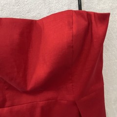 Calvin Klein Womans Mini Dress Red Solid 4 Polyester Blend Tube Top Zip