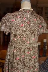 JOIE 100% Cotton Lined Cap Sleeve Dress Size M Brown Tones Dry Clean Only