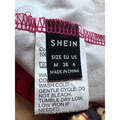 SHEIN Pink Snakeskin Print Open Back Mock Neck Bodycon Mini Dress Size 6 M