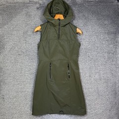 Sharagano Paris Dress Womens S Olive Green Hooded Sleeveless Utility Cargo Mini