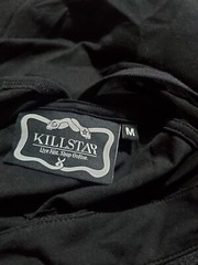 Killstar Black Sheer Short Sleeve Mini Goth Grunge Wednesday Punk Retro Sz M