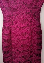Ladies Dress Burgundy Lace Sweetheart Neck YUMI UK 1O WEDDING GUEST/CRUISE/PROM