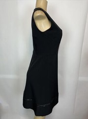 Evan Picone Black Stretch Zip Back Formal A Line Dress Women’s Size 6 Career EUC