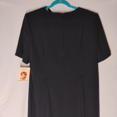NWT Vintage 90s Kathie Lee Plus 16W Womens Long Black Dress Casual