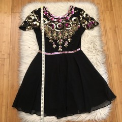 Virgos Lounge Sequin Beaded Dance Sport Party Evening Mini Dress size 6