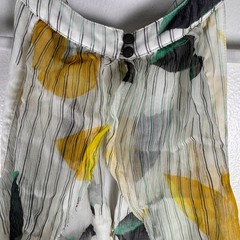 Anthropologie Floral Halter Maxi Dress Yellow White Ruffle Tiered Pleated Size 8