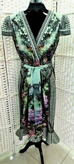 Michal Negrin Romantic Colors And Floral Sparkling Dress NWT Size -38 –