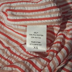 NWT Tuckernuck Strawberry Stripe Seersucker Bodie Coverup Shirt Dress XS Tunic