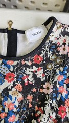 Erdem Black/Multi-color Floral Print Sleeveless Dress Size UK 12/US 8