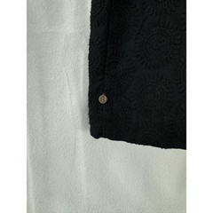 Hatley Size 6 Black Shift Dress Sleeveless Zip Mini Textured Cotton Charm