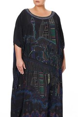 100% Authentic. Camilla *Nocturnal Neons* Round Neck Kaftan. One Size ARCHIVAL!