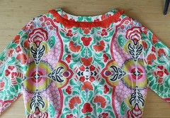 Boden Fringe Trim Detail Kaftan Maxi Dress NWT US 6 Bright Papaya Orange Green
