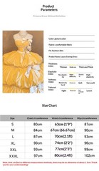 Yellow Strapless Lolita Princess Dress Coming-of-age Ceremony Dreamy Cake Skirt