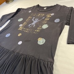 Monster & Moons Dress Avant Garde Art to Wear Stamp Paint Halloween READ