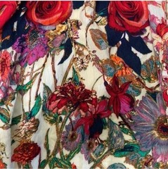 Entro Floral Tank Dress Lined Sundress Roses Colorful Boho L Womens Cottagecore