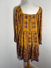 Joe Browns mini dress 14 VGC A line classic retro pattern festival beach tiered