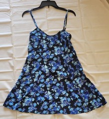 Mudd Black Floral Flare Sundress Adjustable Strap Small – Super Cute!