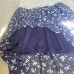 By & By New Womens Blue Floral & White Lace Mixups High Low Dress Size/11