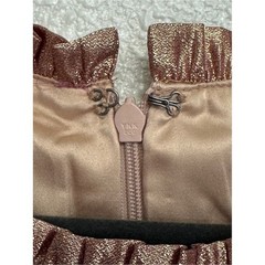 Rachel Parcell New Size XL Pink Rose Gold Metallic Foil Swing Mini Party Dress
