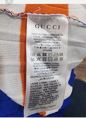 Gucci Womens Striped Collared Button Pleated Knit Midi Dress 100% Cotton Size S