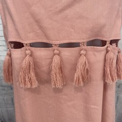 Antonio Melani Size 14 Pink Nat Note Cici Tassel Linen Maxi Dress Sleeveless B47