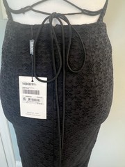 New Bardot Lace Open Back Halter Dress. Size Small