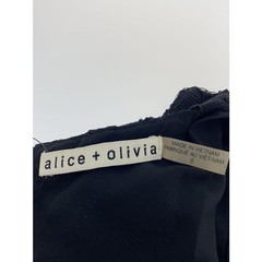 alice olivia Black Lace Sleeveless Knee Length Dress Women Nylon Auth