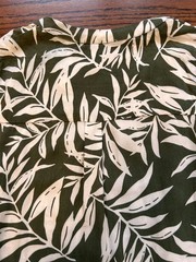Chicoree Sleeveless belted dress Women&rsquo;s Med khaki green with white fern print