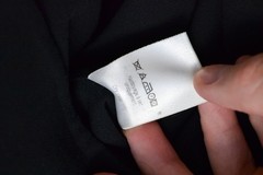 Celine Finition Main Wool Elastane Designer Black Dress Size 38 Made in France
