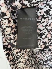 Whistles Black Pink & White Shift Dress with Pockets Size 10