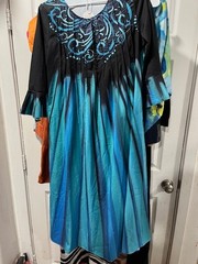 BLACK BLUE GREEN OMBRE SIZE M DRESS (made with love brand)tags