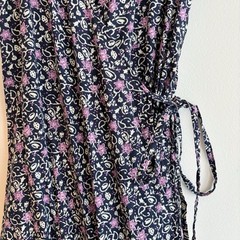 Marine Layer Emlyn Purple Floral Midi Wrap Dress Small Cottagecore