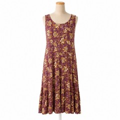 Floral 100% Cotton Sleeveless Maxi Dress Size 2X Pockets Cottagecore Granola