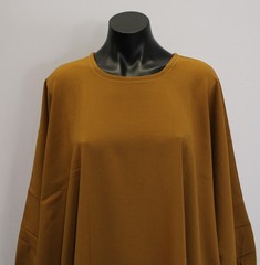 Jawda Women&rsquo;s Batwing Long Sleeve Round Neck Abaya BE5 Grizzly Brown Size 54