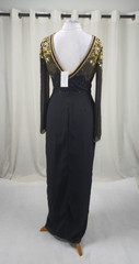 Virgos Lounge Beaded Maxi Dress Black Uk 12 RRP £189 LN061 AA 17