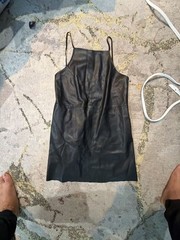 Urban Outfitters Faux Leather Square-Neck Mini Dress