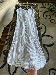 Women’s Abercrombie & Fitch Cross Strap Button Through Maxi Dress Medium