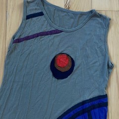 Handmade Martini Olive Textural Patchwork Cotton Fitted Avant Garde Mini Dress