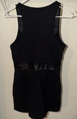RF Collection Zara Womens Size M Black Sleeveless V-Neck Zip Stretch Mini Dress